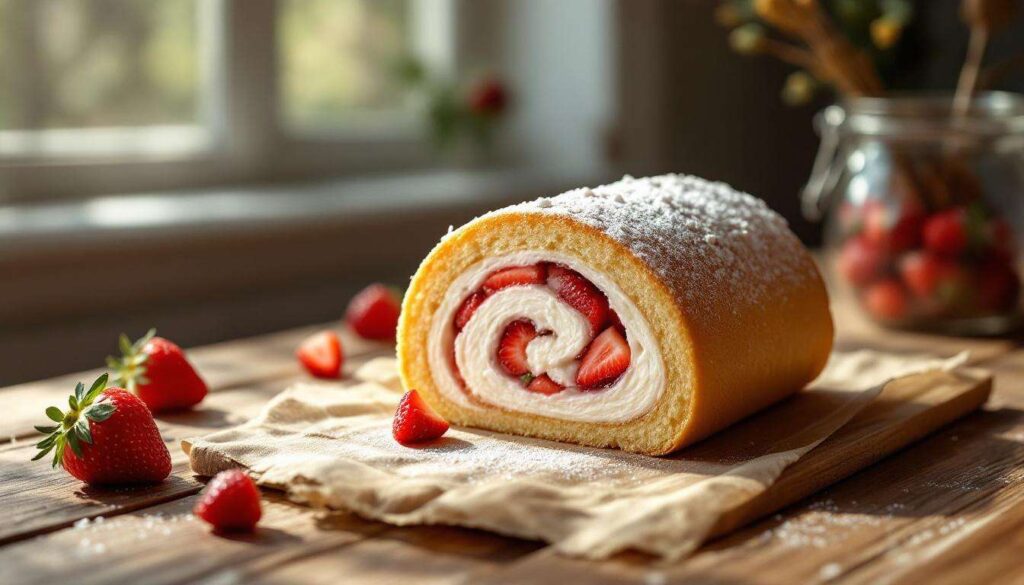 Erdbeer-Sahne-Rolle: Konditoren erklären, warum der Biskuit sofort gerollt werden muss