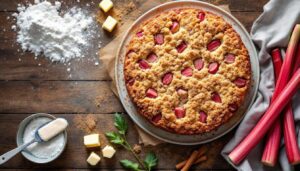 Rhabarber-Streuselkuchen vom Blech: Warum der Teig laut Omas Rezept kalt verarbeitet wird